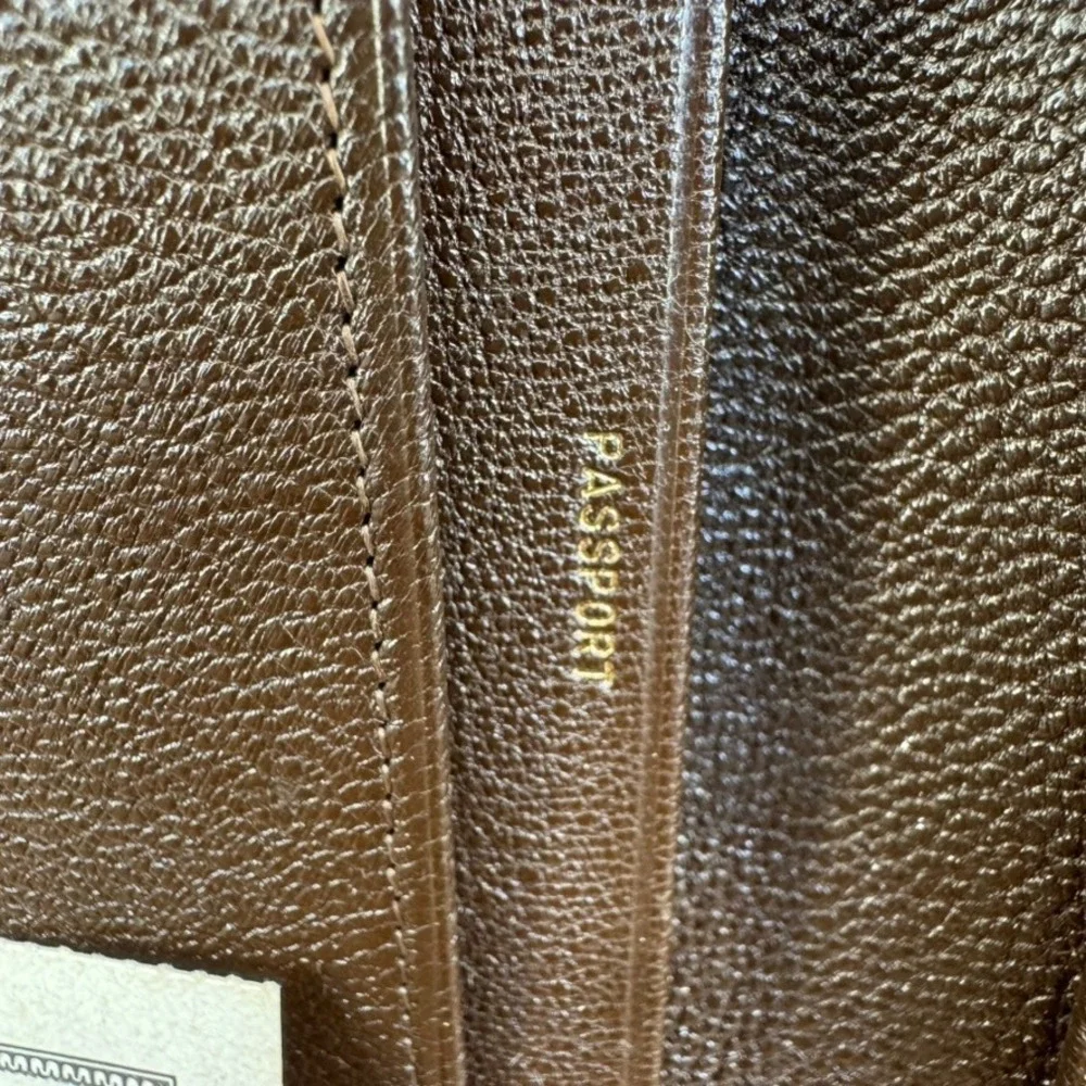 Vtg Prince Gardner Vintage Brown Morocco Leather Passport Travel Wallet